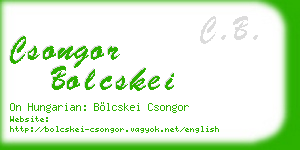 csongor bolcskei business card