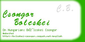 csongor bolcskei business card